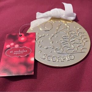 St. Nicholas Square Gold Zodiac Ornament
SCORPIO